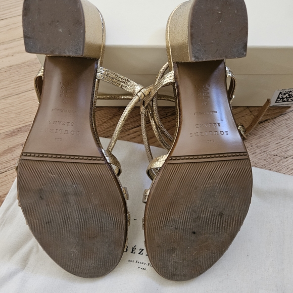 Sezane Gloria Gold Women's Sandals - Picture 3 of 5
